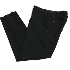 Ted Baker London Men’s Black Dress Pants Flat Front Unhemmed Size 36x34.5